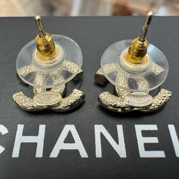 Chanel A88429 CC Ohrringe Ohrstecker Vergoldet
