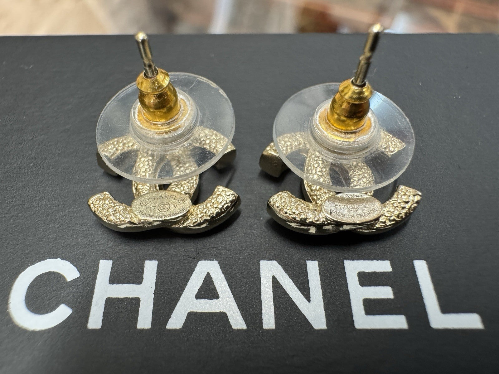 Chanel A88429 CC Ohrringe Ohrstecker Vergoldet