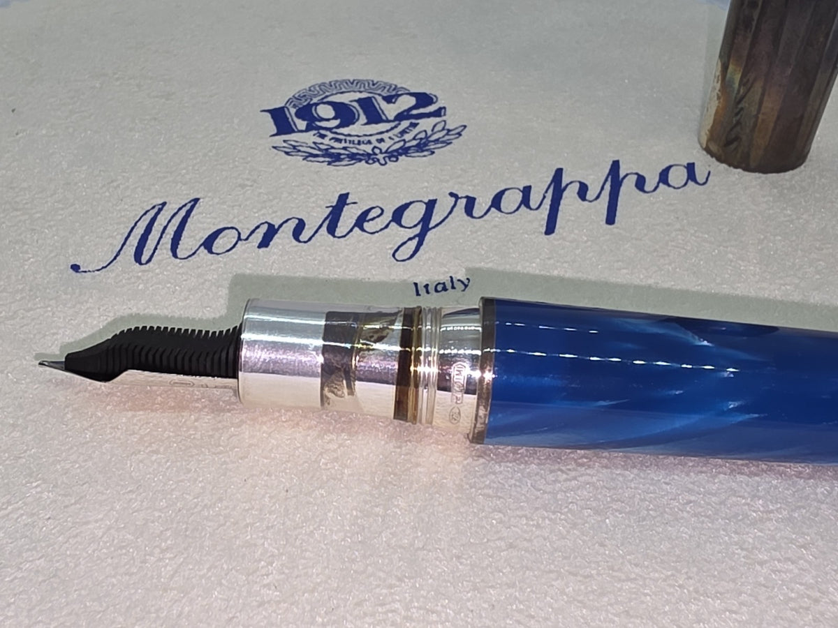 Montegrappa Classical Greece Silver Fountain Pen Limited M Nib Füllfederhalter ISCGN3S0
