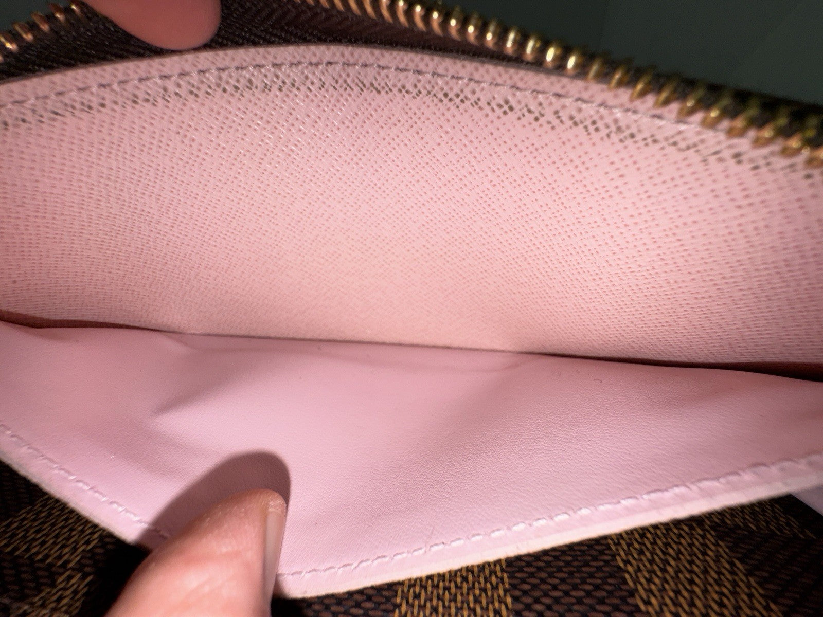 Louis Vuitton Portemonnaie Damen Zippy Slim Damier Ebene & Rose Ballerine 2017