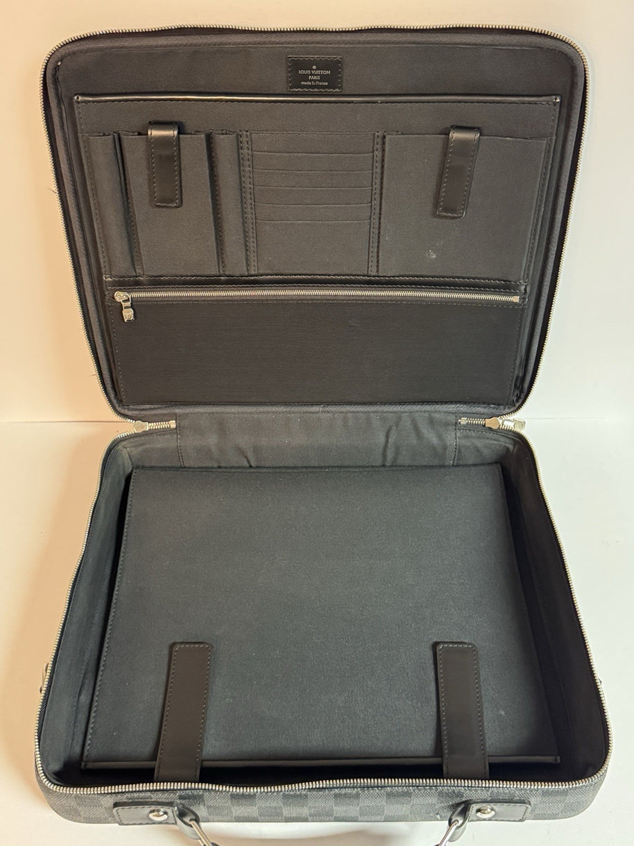 Louis Vuitton Steeve Porte Documents Damier Graphite Herren Businesstasche