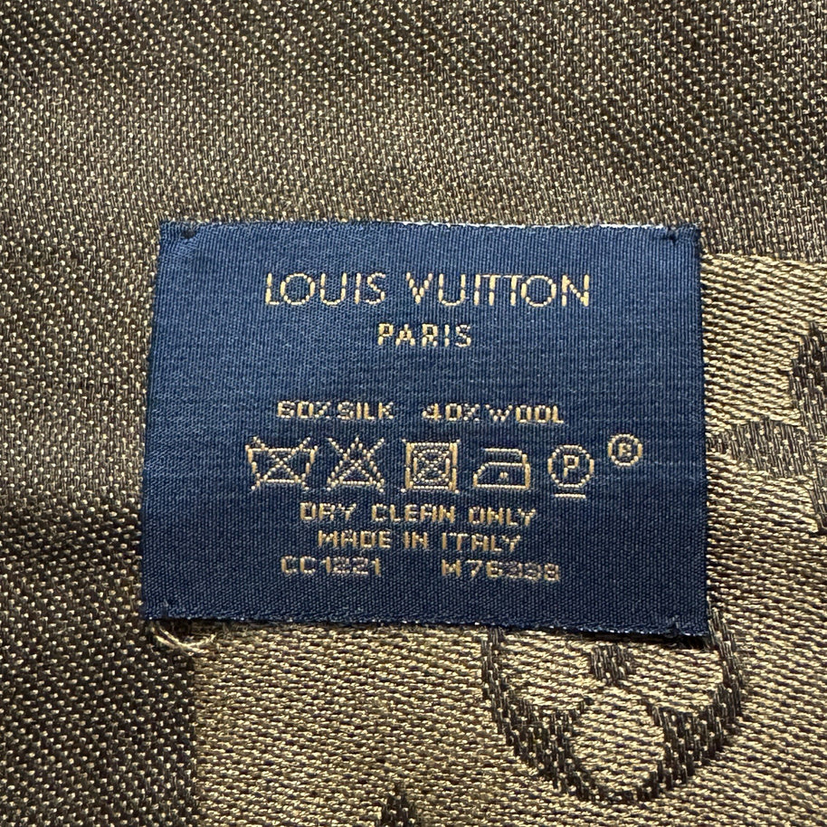 Louis Vuitton Monogram Chale Seide Tuch/Schal 140cm Braun mit orig. Rechnung