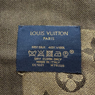 Louis Vuitton Monogram Chale Seide Tuch/Schal 140cm Braun mit orig. Rechnung