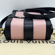 Louis Vuitton Pochette Trunk Vertical Schwarz & Rose Ballerine Epi Umhängetasche