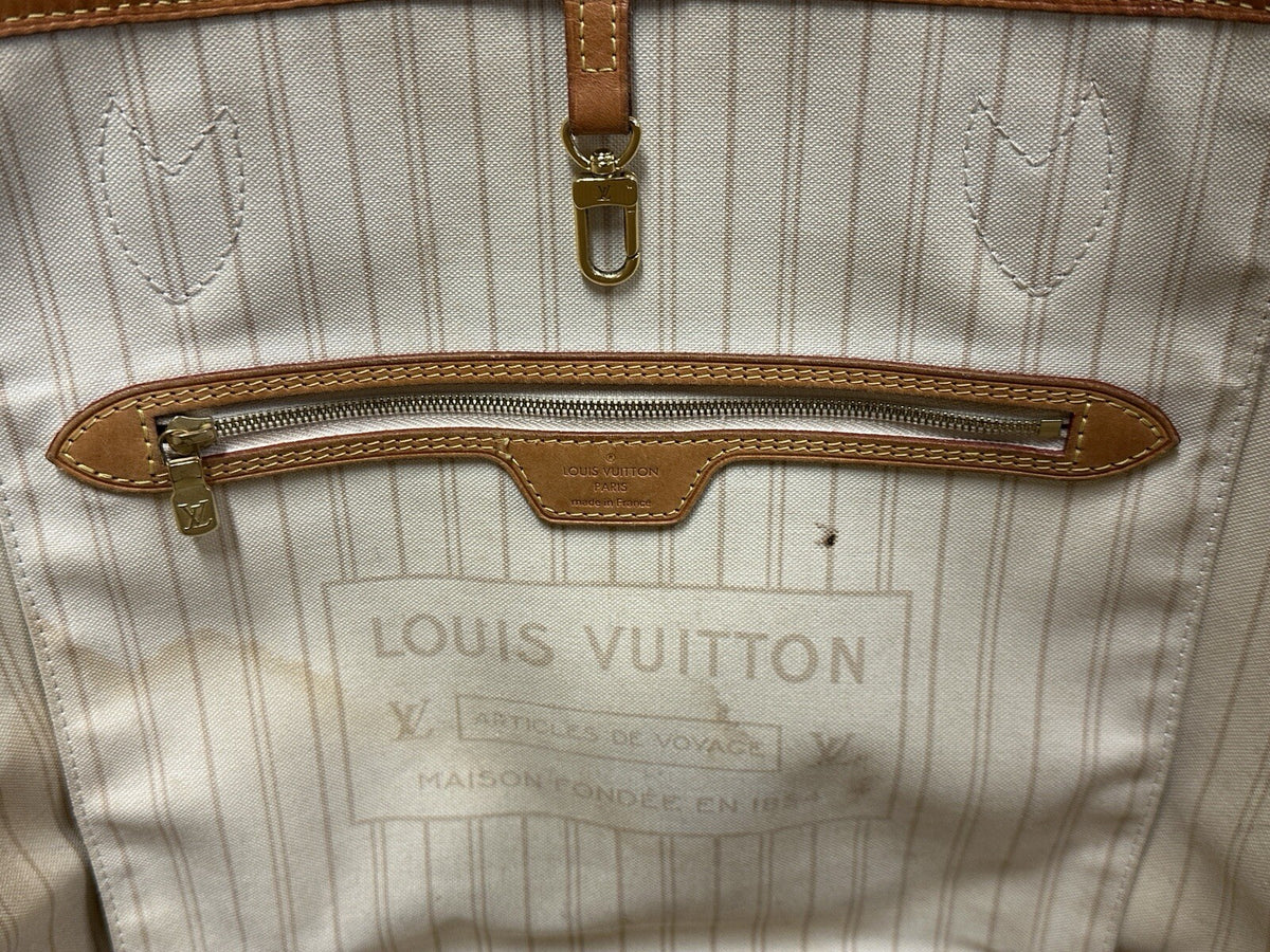 Louis Vuitton Neverfull MM + Pochette Damier Azur 2019 Shopper