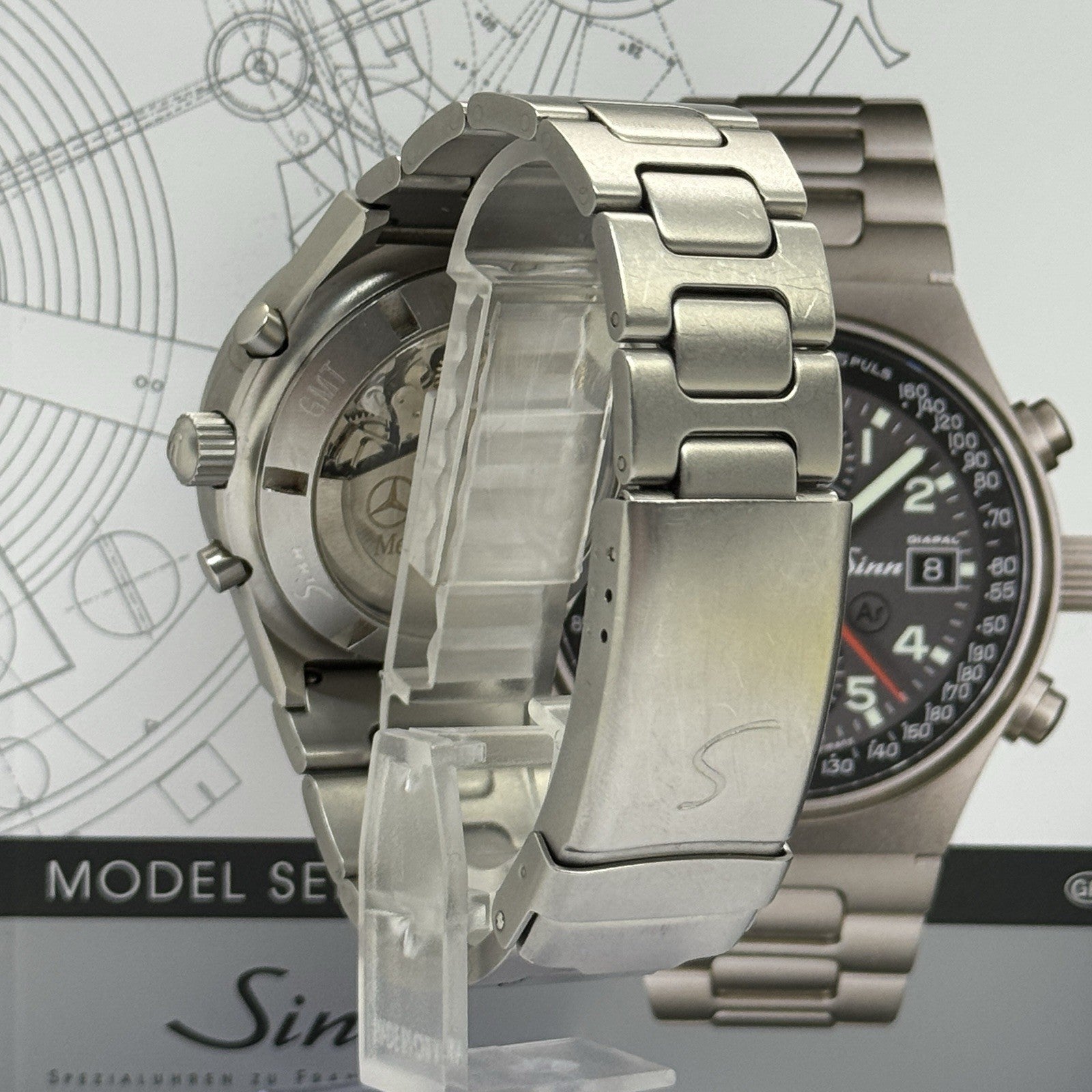 Sinn 144 GMT MERCEDES-BENZ LIMITIERTE AUFLAGE 200stk Chronograph Herrenuhr Stahl