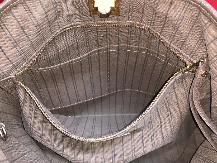 Louis Vuitton M40516 Citadine PM Monogram Empreinte Taupe Damen Handtasche 2012