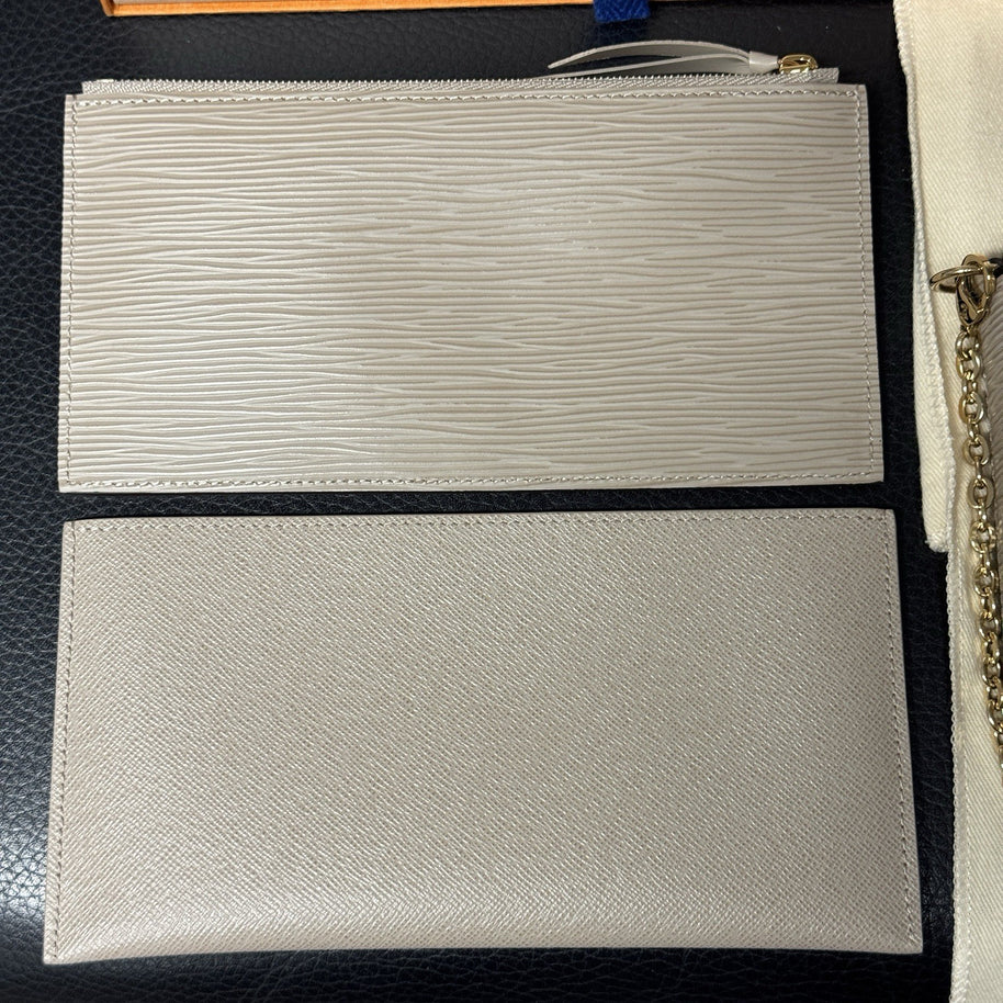 Louis Vuitton M68758 Pochette Felicie Epi Leder Beige Taupe Umhängetasche