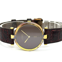 Cartier Vendome Medium 30mm Bordeaux Vermeil Must Damenuhr