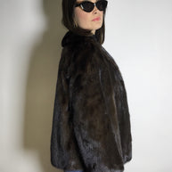 Klassische Nerzjacke dunkelbraun Kürschner Arbeit by WEIDEMANN Gr. 40/42 Damen