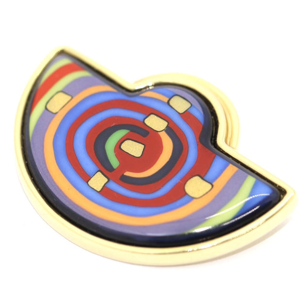 Frey Wille Anhänger Hundertwasser „Spirals of Life“ 750er 18K Gelbgold & Emaille