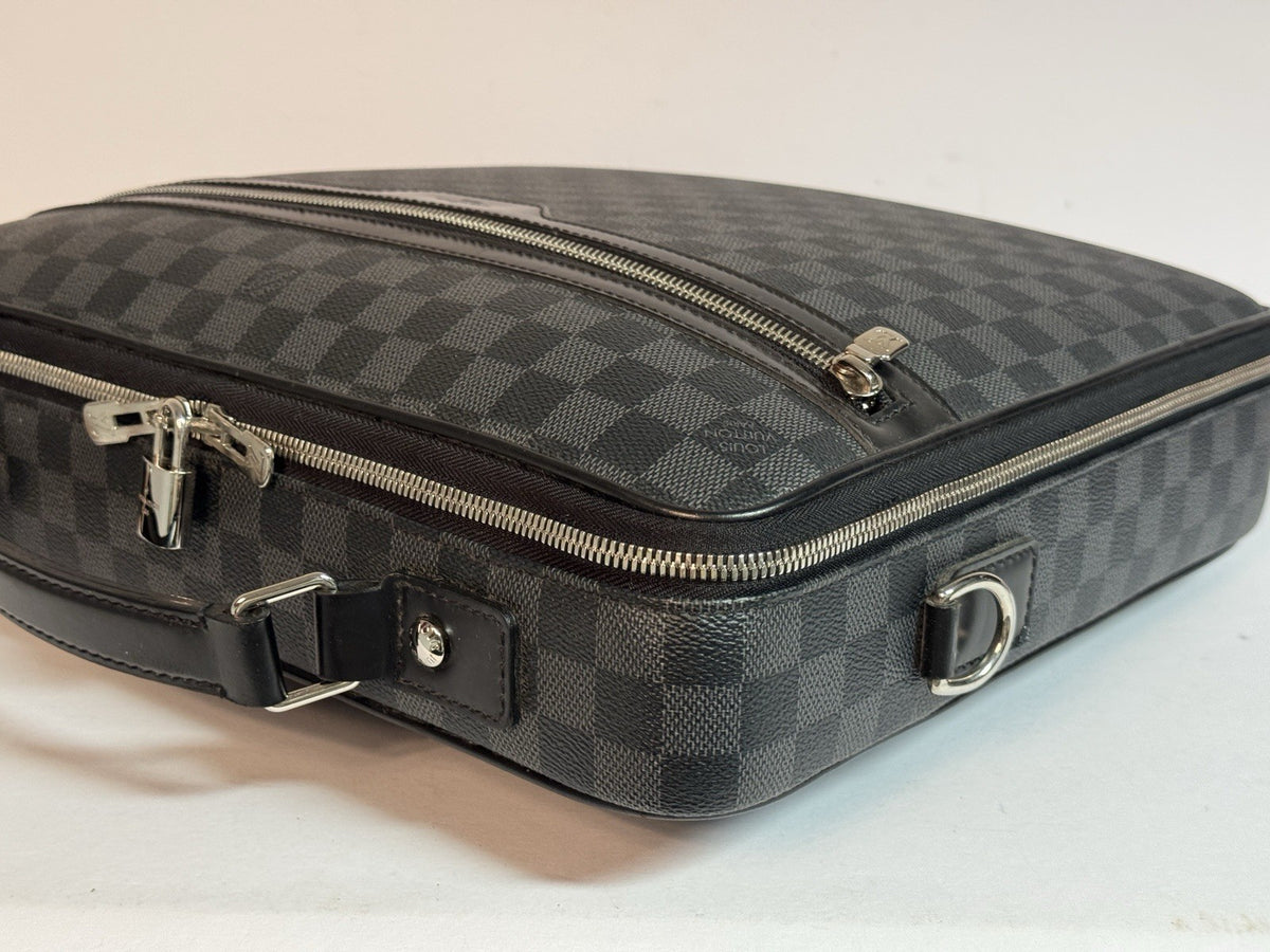 Louis Vuitton Steeve Porte Documents Damier Graphite Herren Businesstasche