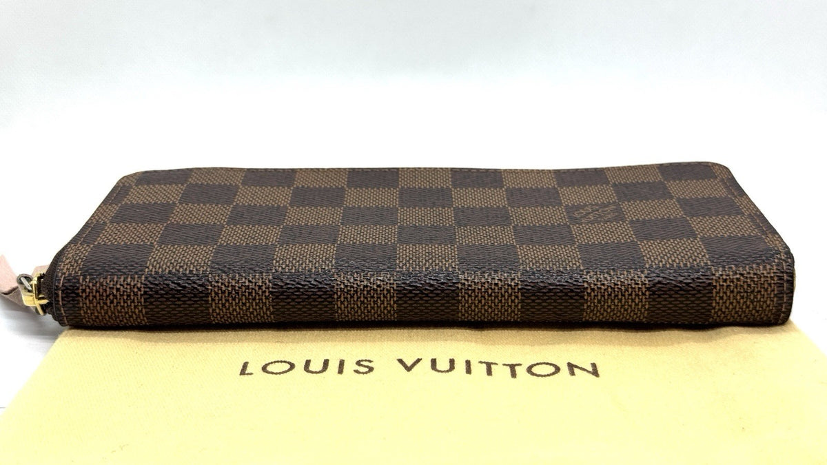 Louis Vuitton Portemonnaie Damen Zippy Slim Damier Ebene & Rose Ballerine 2017