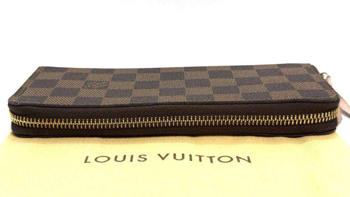 Louis Vuitton Portemonnaie Damen Zippy Slim Damier Ebene & Rose Ballerine 2017