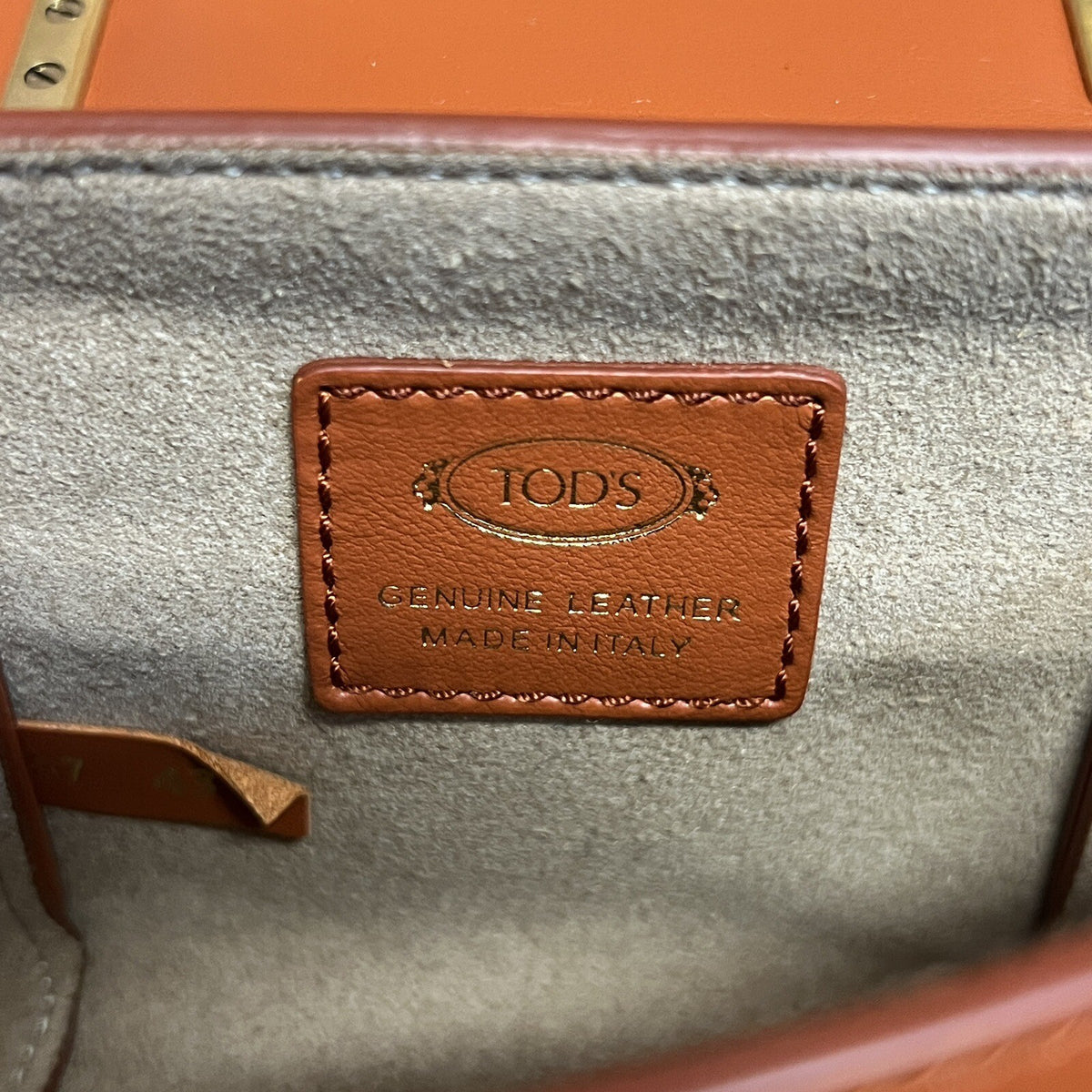 TOD’S TODS TSI MINI BAG MICRO ROR TERRACOTTA LEDER UMHÄNGETASCHE NEU