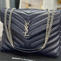 YSL Saint Laurent Loulou Medium Marine Blau Umhängetasche