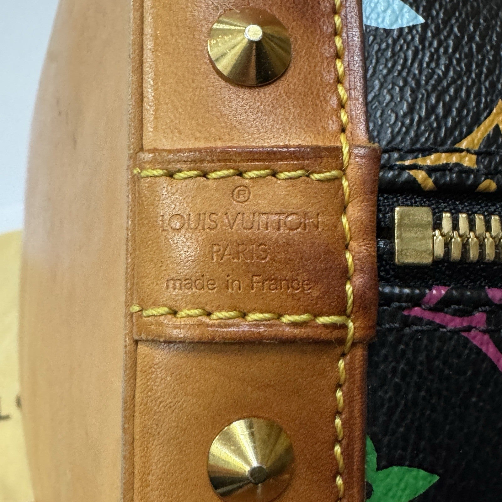 Louis Vuitton Alma Multicolor Multicolore Schwarz Handtasche 2004 IKONE