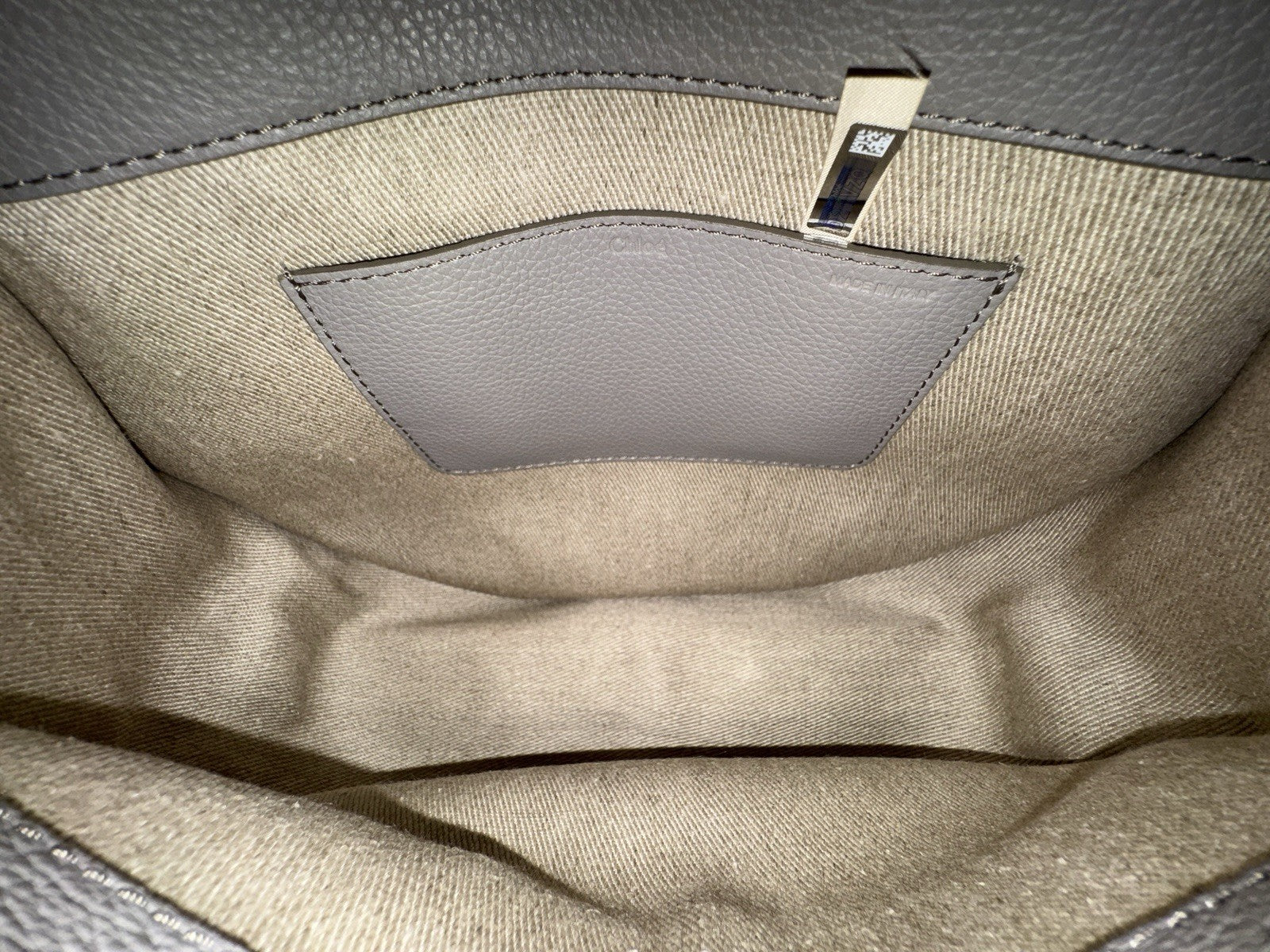 Chloé Marcie Medium Saddle Bag Cashmere Grey Umhängetasche Grau NEU