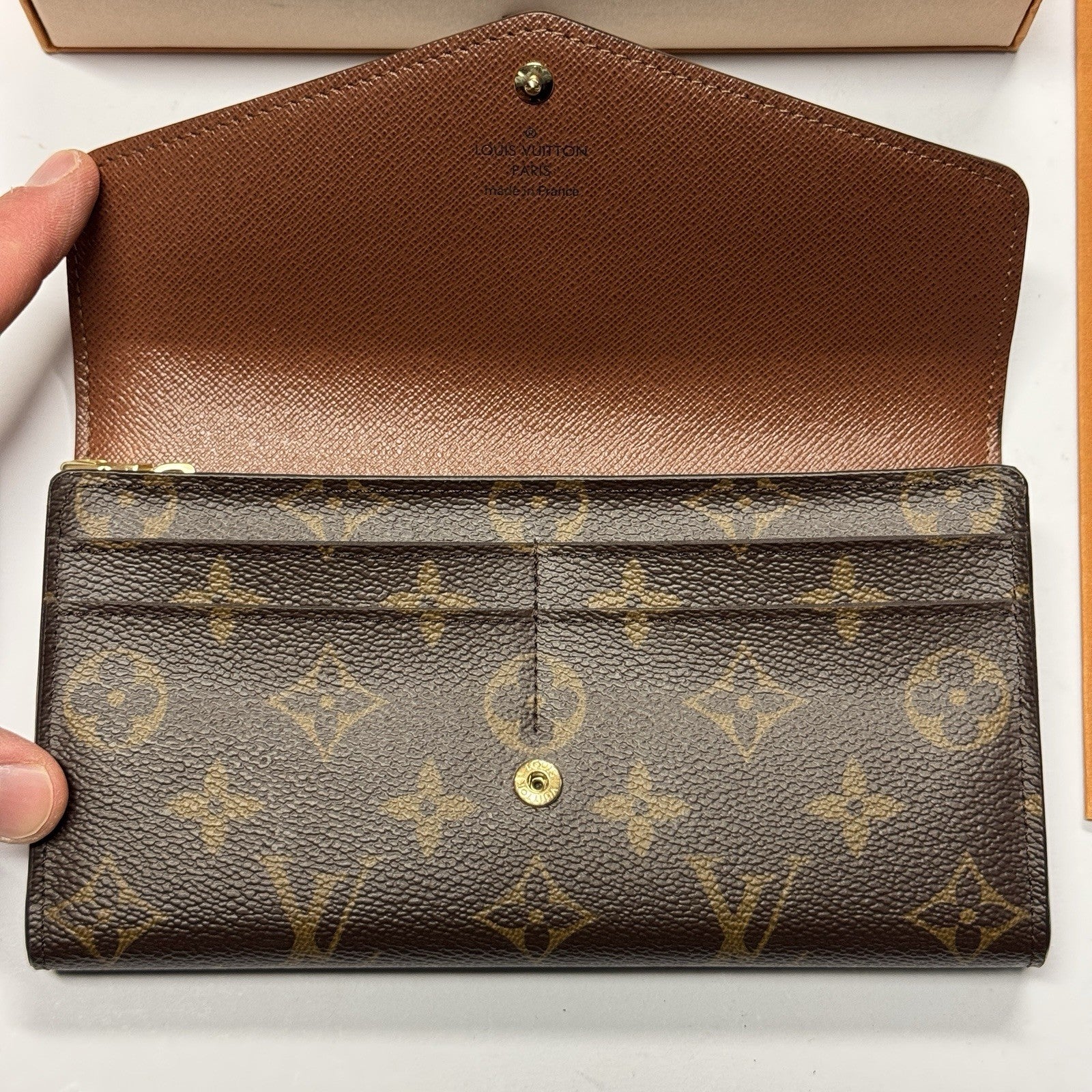 Louis Vuitton Sarah Geldbörse Portemonnaie Monogram Canvas Top Zustand