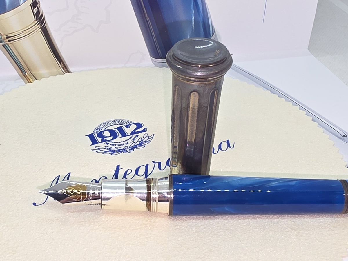 Montegrappa Classical Greece Silver Fountain Pen Limited M Nib Füllfederhalter ISCGN3S0