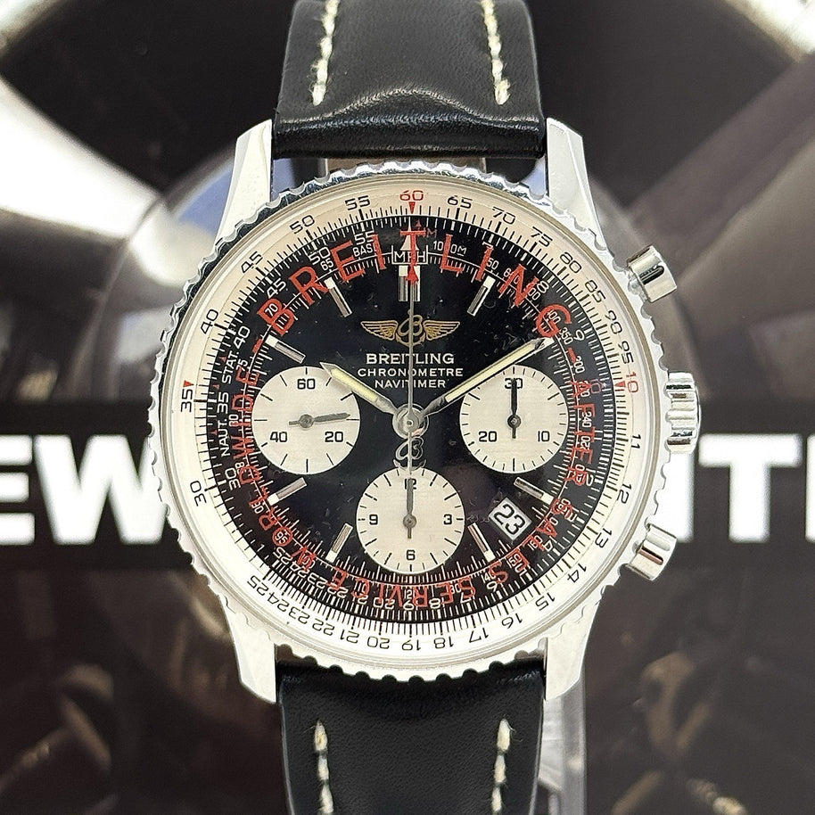 Breitling Navitimer 42mm Automatik Schwarz Fullset A23322