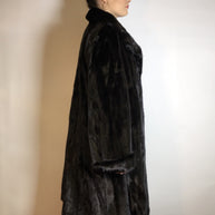 Wunderschöner Nerzmantel Original SAGA MINK Nerz schwarz Gr. 42/44 Damen