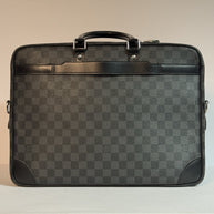Louis Vuitton Porte Documents GM Damier Graphite große Herren Aktentasche 40cm
