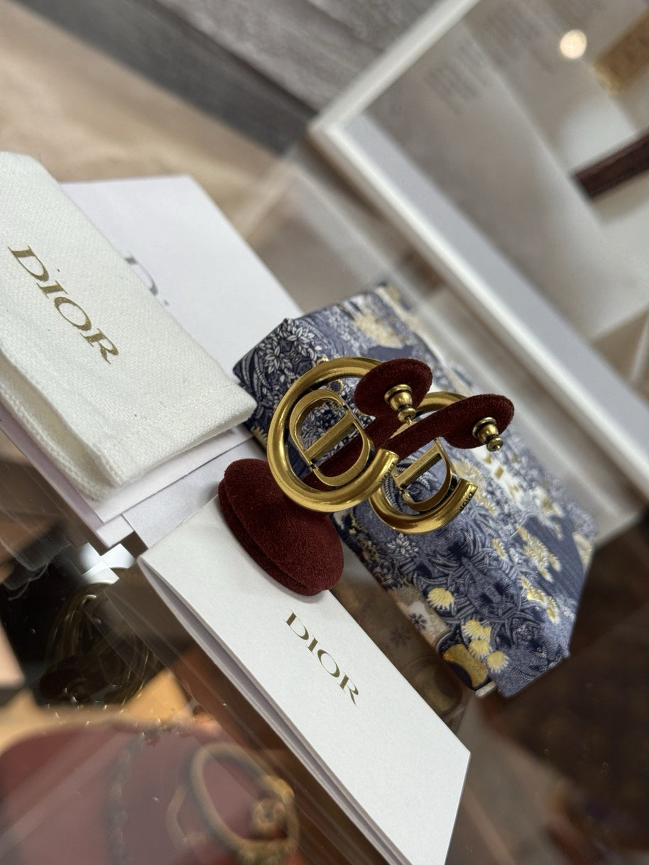 Dior Creolen, Ohrringe CD Montaigne Gold E1285, Christian Dior Hoop Earrings