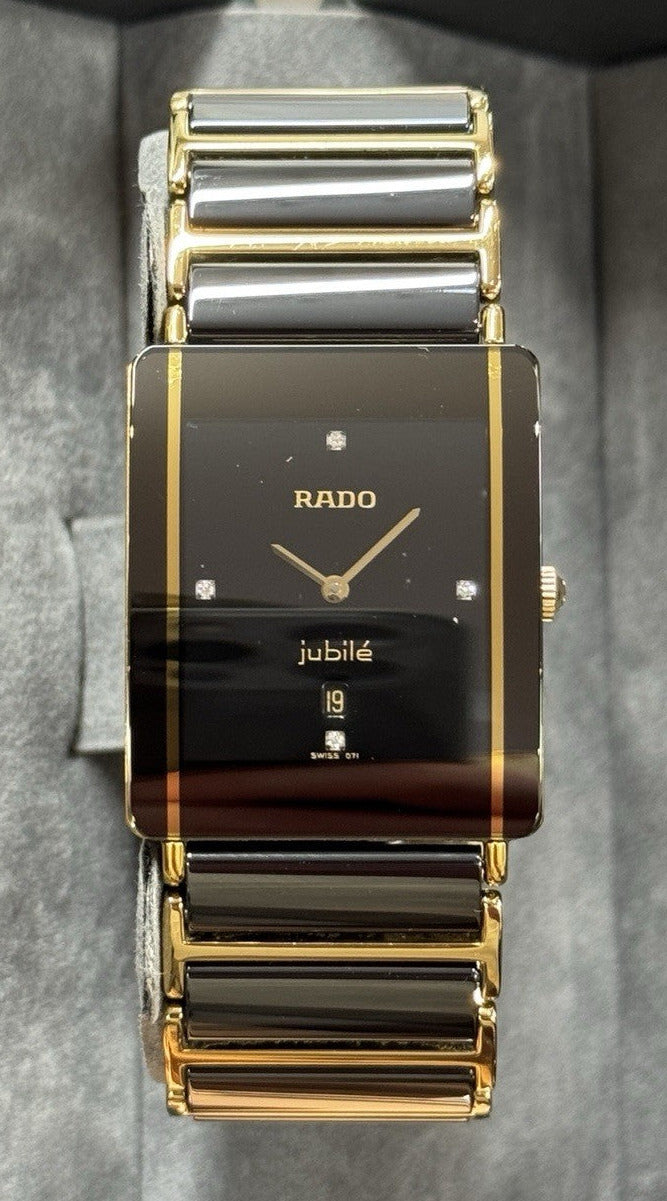 Rado Diastar Integral Jubile Keramik Schwarz Gold mit Diamanten 160.0282.3