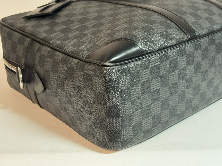 Louis Vuitton Porte Documents GM Damier Graphite große Herren Aktentasche 40cm