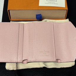 Louis Vuitton Zoé Geldbörse Portemonnaie Monogram & Rose Ballerine wie NEU