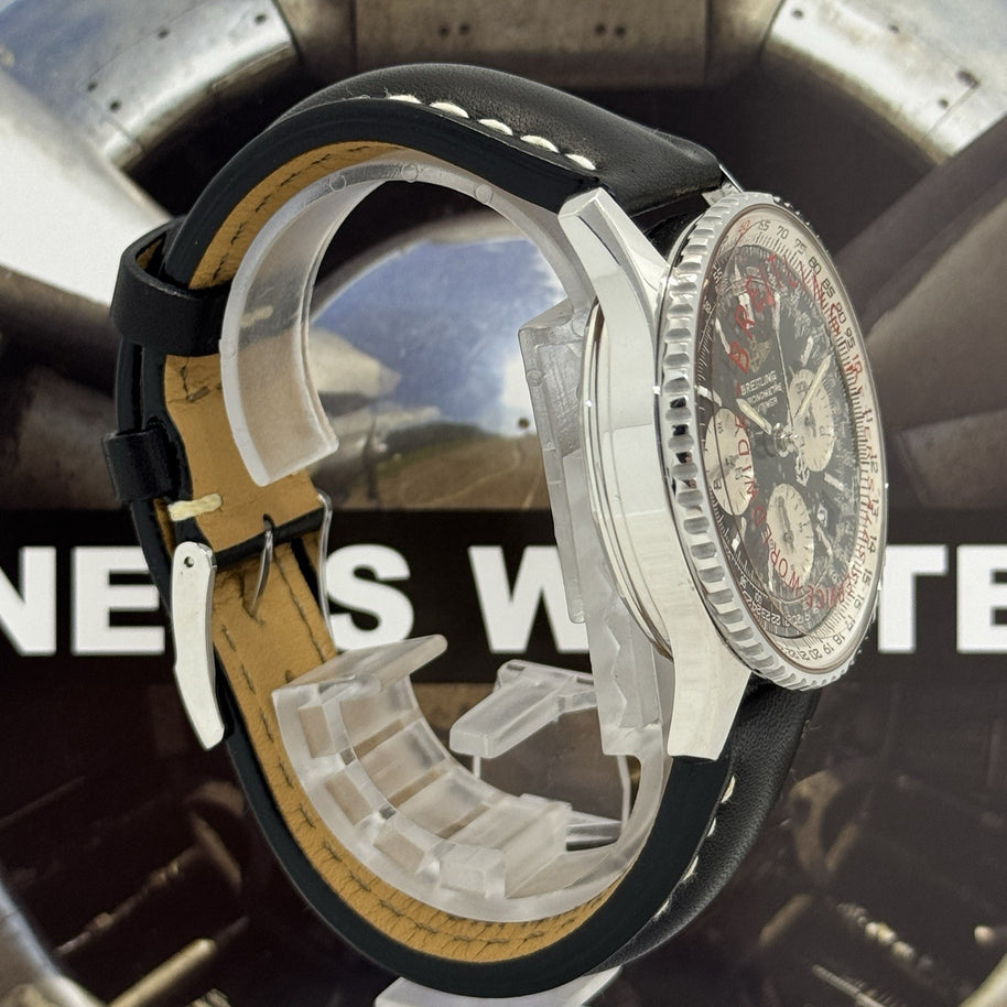 Breitling Navitimer 42mm Automatik Schwarz Fullset A23322