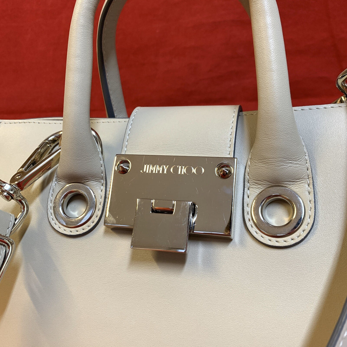 Jimmy Choo Riley Small Damen Handtasche/Schultertasche Grau/Anthrazit