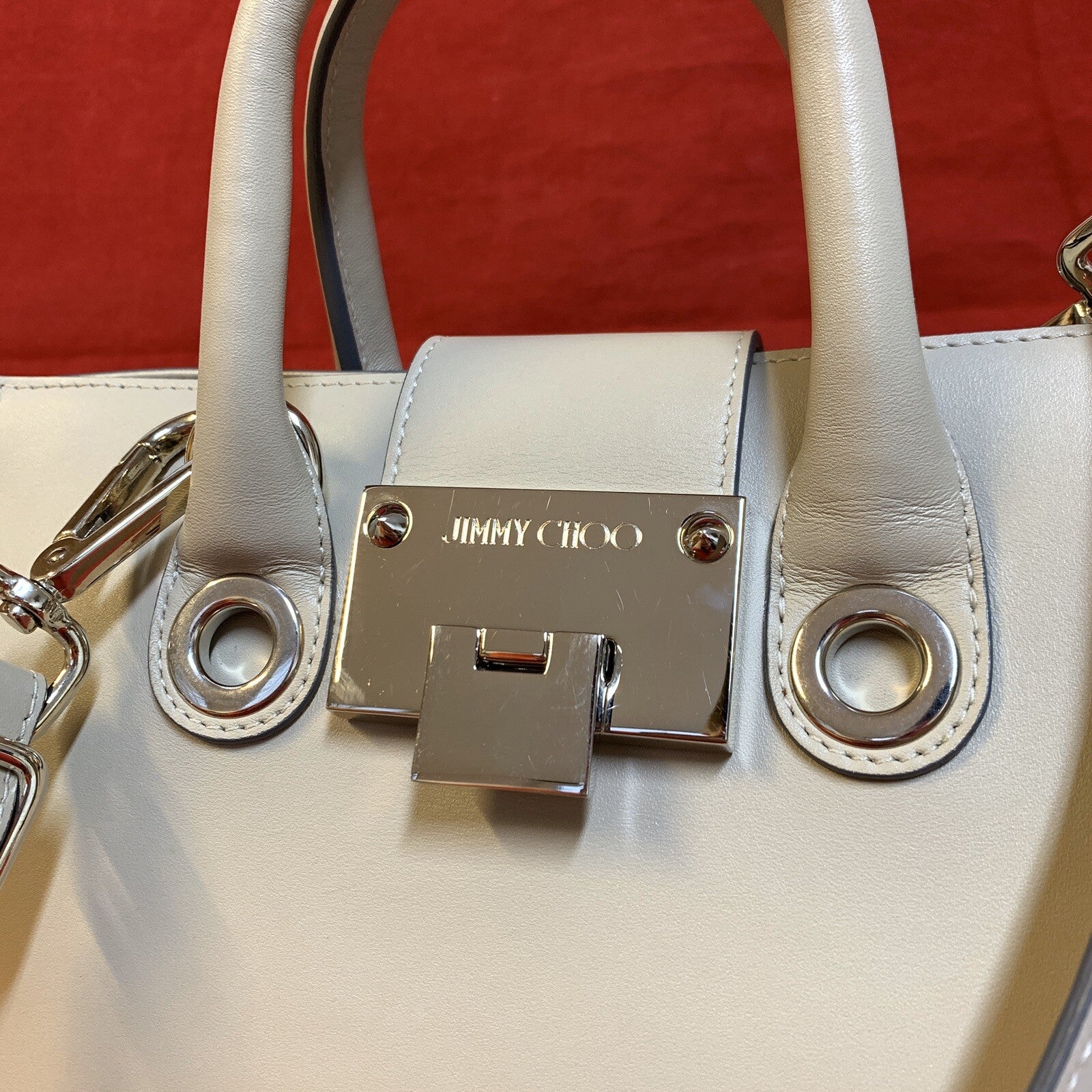 Jimmy Choo Riley Small Damen Handtasche/Schultertasche Grau/Anthrazit