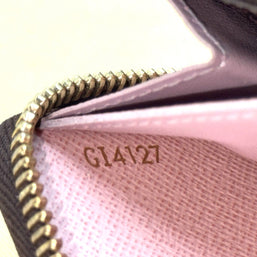 Louis Vuitton Portemonnaie Damen Zippy Slim Damier Ebene & Rose Ballerine 2017