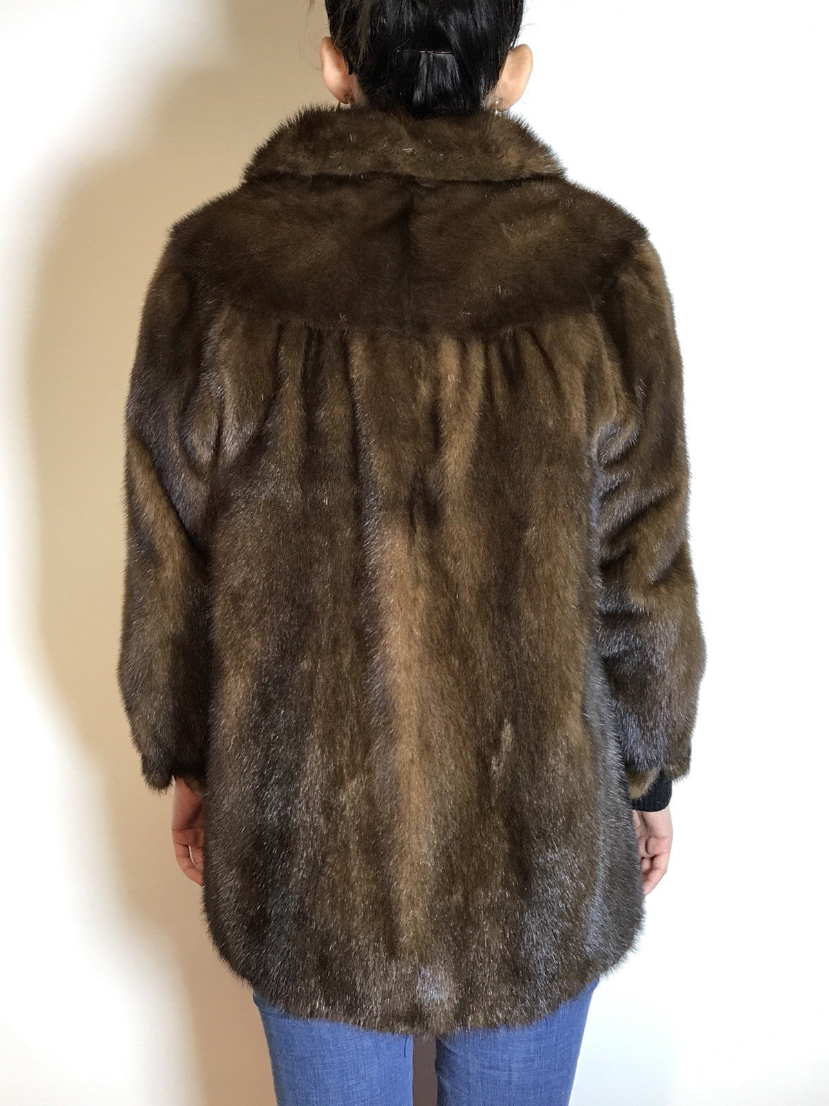 Schöne Nerzjacke naturbraun vom Kürschner Gr. 34/36 Damen
