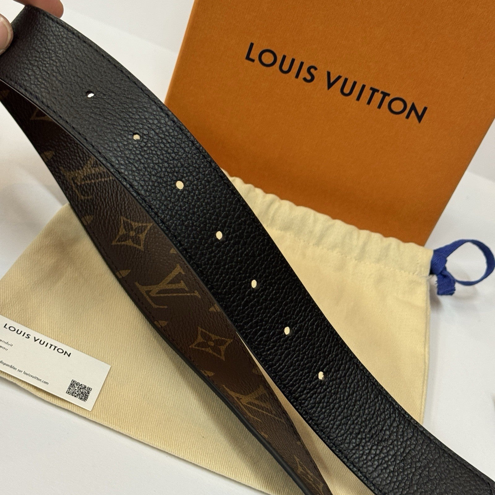 Louis Vuitton LV Circle Wendegürtel 35 mm Monogram/Schwarz M0564U wie Neu Gr. 95