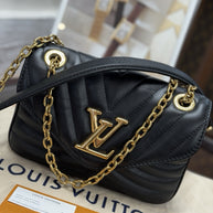 Louis Vuitton New Wave Chain PM Umhängetasche Leder Schwarz Gold M20687