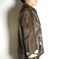 Ausgefallene Saphir Nerzjacke silbergrau, Canada Majestic Mink Gr. 34-36 Damen