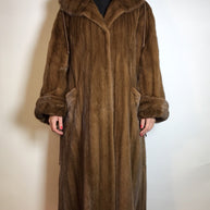 Wunderschöner langer Nerzmantel braun SAGA MINK by ROLF SCHULTE Gr. 42/44 Damen