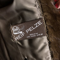 Schöne lange Nerzjacke naturbraun, Exklusiv vom Kürschner Gr. 36/38 Damen