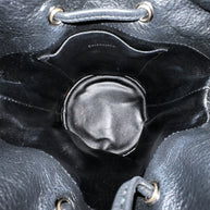 Balenciaga WheelXS Bucket Bag kleine Umhängetasche Leder Schwarz
