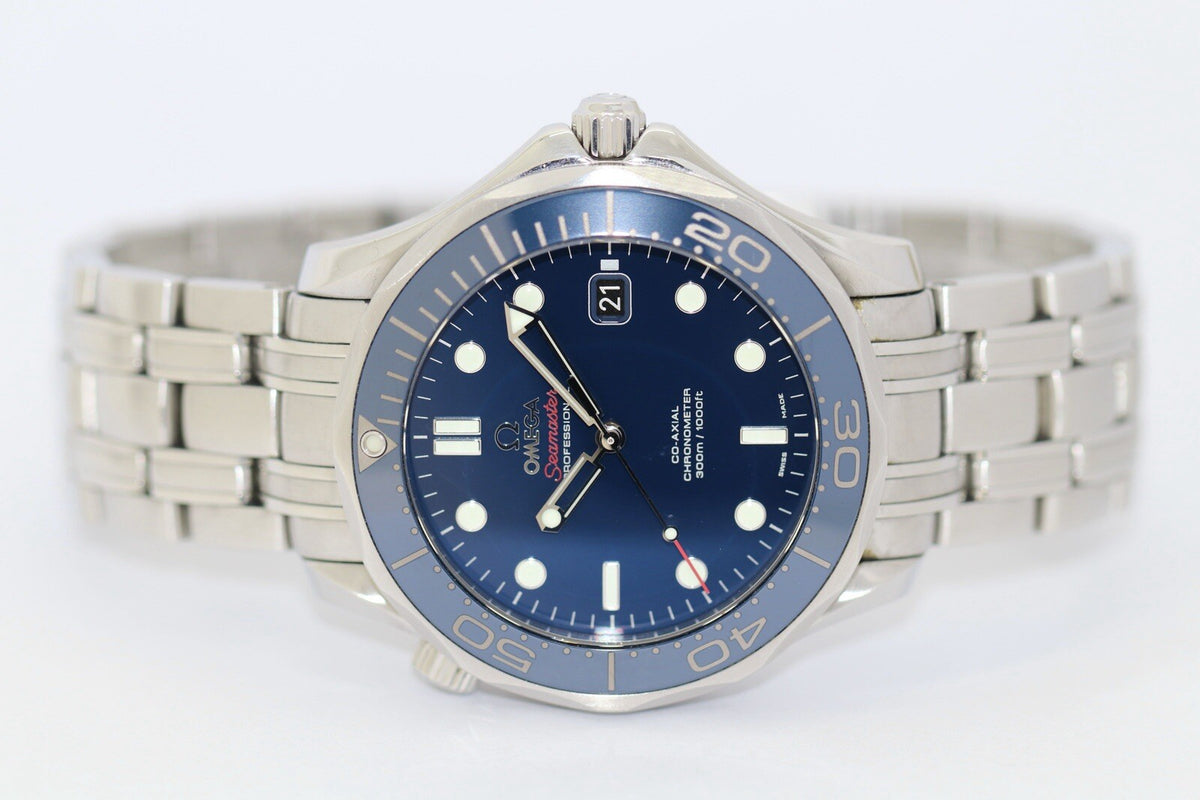 Omega Seamaster Diver 300 M Blau/blue plain dial 21230412003001 Fullset DE 2016