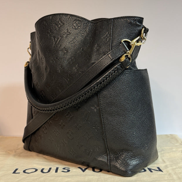 Louis Vuitton M50072 Bagatelle Empreinte Noir Schwarz Leder Umhängetasche 2016
