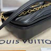 Louis Vuitton New Wave Chain PM Umhängetasche Leder Schwarz Gold M20687