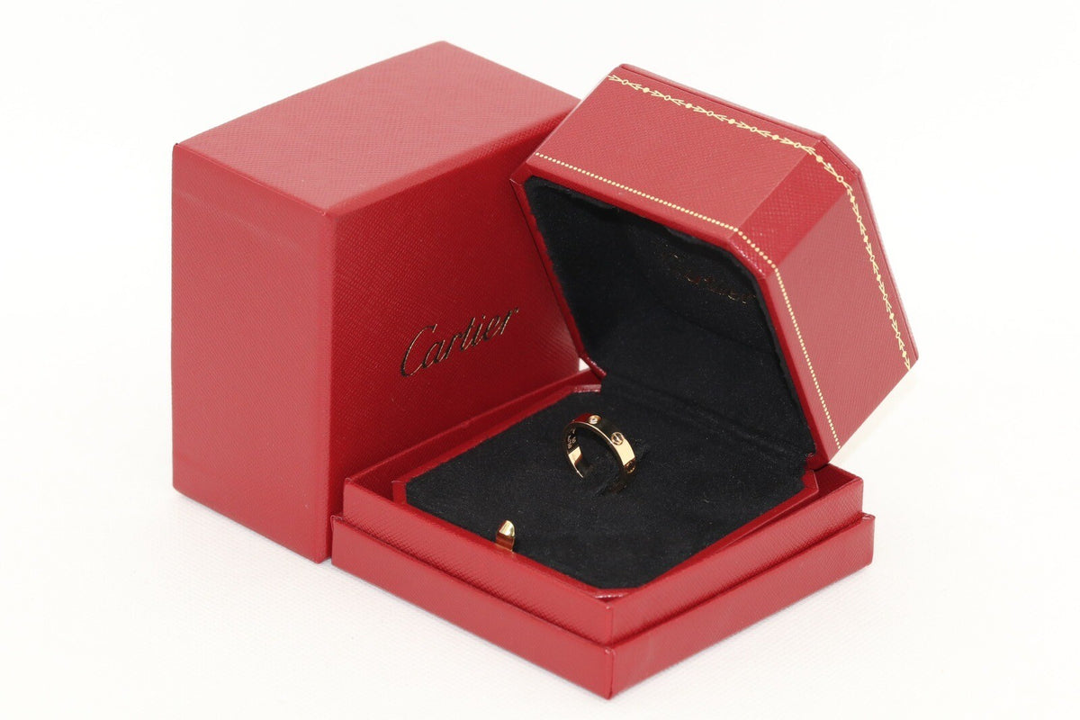 Cartier Love Diamant Ring Trauring/Ehering mit Brillant 18k Gelbgold Gr. 50