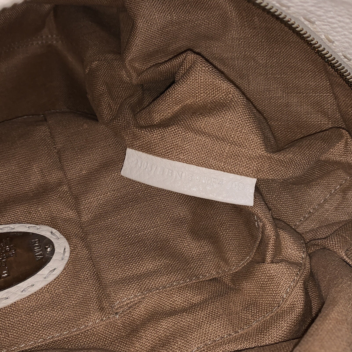 Fendi Selleria Peekaboo Lavorazione a mano Damen Handtasche Weiß Tote Bag