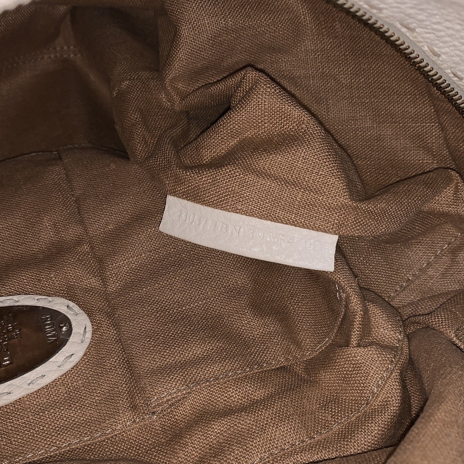 Fendi Selleria Peekaboo Lavorazione a mano Damen Handtasche Weiß Tote Bag