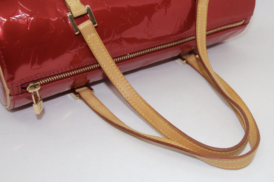 Louis Vuitton Papillon 30 Vernis Leder Rot Damentasche