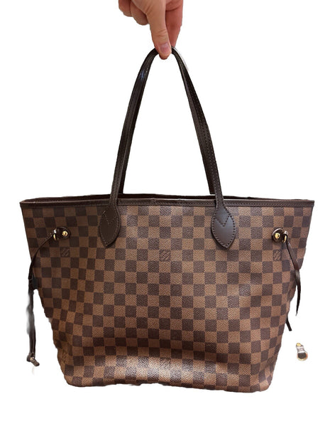 Louis Vuitton Neverfull MM Damier Ebene & Rosa 2016 Shopper Top Zustand